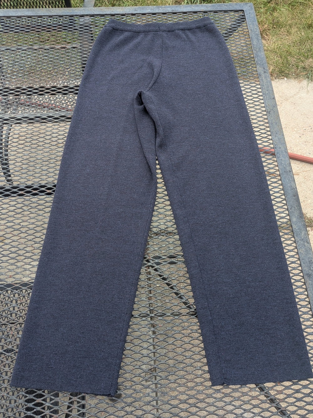 Eileen Fisher Straight-Leg Knit Pants in Charcoal